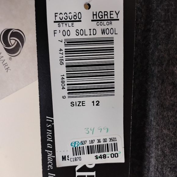 NWT Vintage Sag Harbor Wool Blend Midi Skirt Size 12 Woolmark - Picture 10 of 10